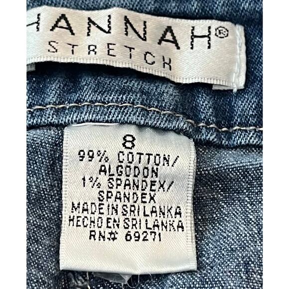 HANNAH STRETCH HI-RISE STRAIGHT LEG DENIM JEANS, WOMENS, 8, DENIM BLUE, POCKETS - Picture 9 of 10